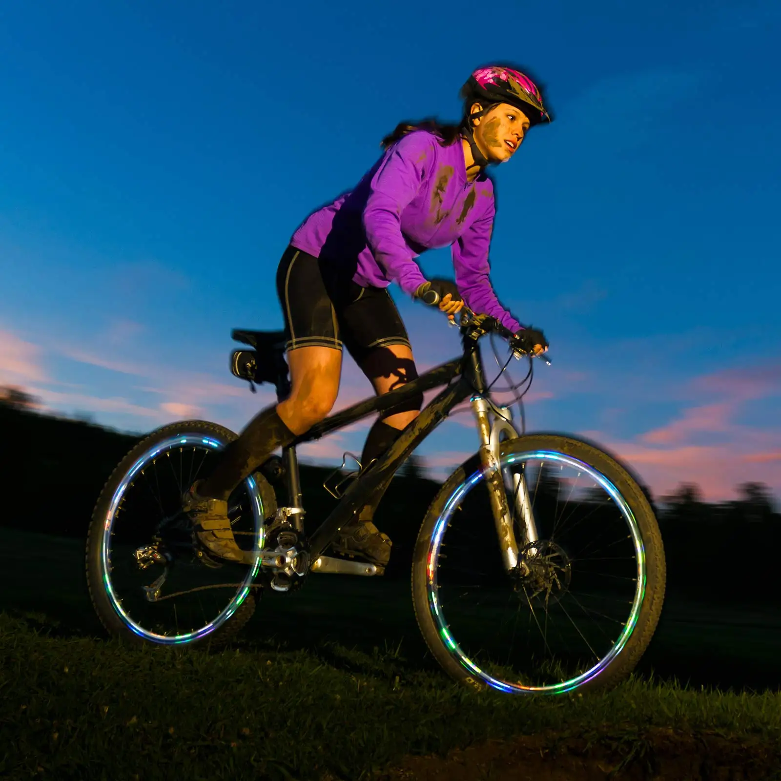 Super Bright 16Color Change Waterproof Remote Control Bicycle Tire Led Light At Night Led Bike Wheel Lights, Multicolors
Super Bright 16Color Change Waterproof Remote Control Bicycle Tire Led Light At Night Led Bike Wheel Lights, Multicolors