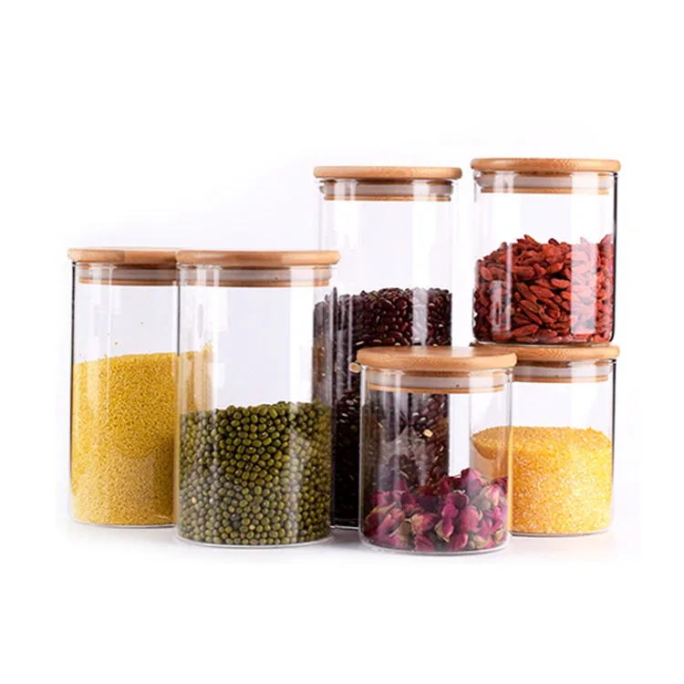 30ml -2000ml various sizes Cylinder Sealed Air Tight Kitchen Glass Jar storage glass jar with bamboo lid, Transparent
30ml -2000ml various sizes Cylinder Sealed Air Tight Kitchen Glass Jar storage glass jar with bamboo lid, Transparent