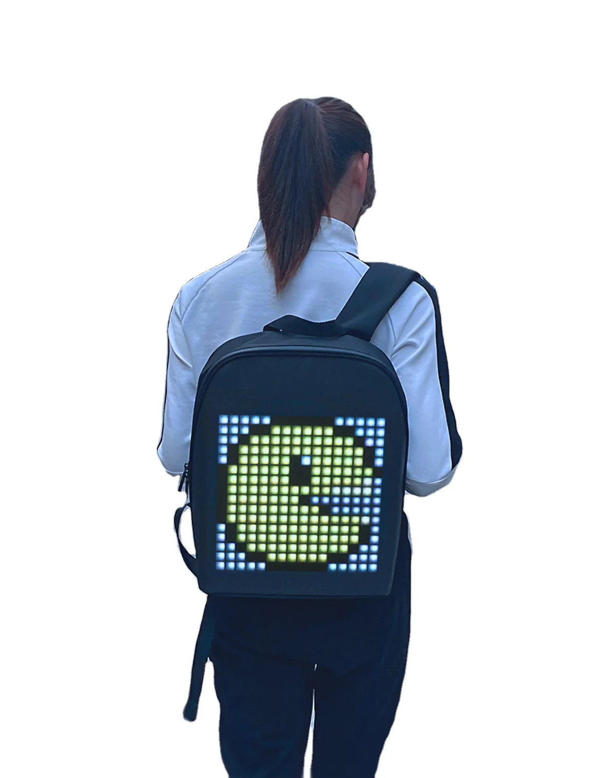 2021 New Coming Cheap Wholesale App Programmed Led Backpack Custom DIY Dynamic LED Display Backpack with Screen, Customer's request
2021 New Coming Cheap Wholesale App Programmed Led Backpack Custom DIY Dynamic LED Display Backpack with Screen, Customer's request