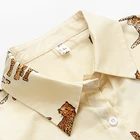 Blouse Silk Fashion Leopard Print Japanese Blouse For Women Long Sleeve Silk Blouse Shirt Tops Cute T09304W