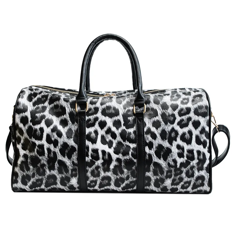2020 Hot Sale Women Leopard Print Pu Leather Duffle Bag Waterproof Travel Weekender Luggage Bag with Strap, Black, white
2020 Hot Sale Women Leopard Print Pu Leather Duffle Bag Waterproof Travel Weekender Luggage Bag with Strap, Black, white