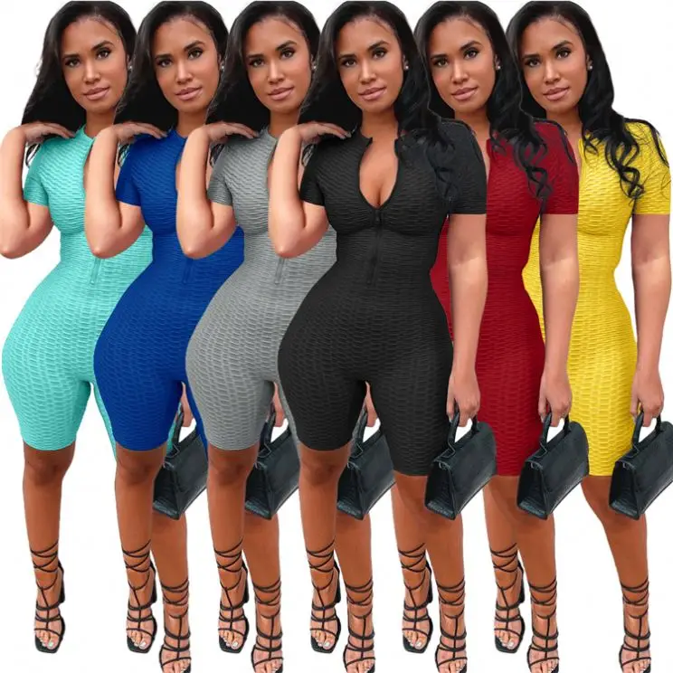 2021 Casual Female Bodycon Rompers Short Sleeve Stretchy Summer Workout Women Short Jumpsuits, Picture
2021 Casual Female Bodycon Rompers Short Sleeve Stretchy Summer Workout Women Short Jumpsuits, Picture