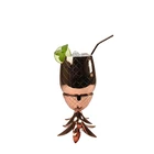 Copper Tumbler And Cups Hot Selling 17Oz Copper Pineapple Cup Tumbler With Copper Straw