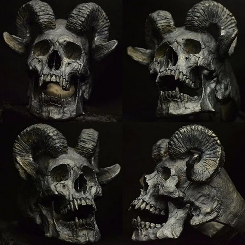 Europe Jewelry Vintage Gothic Hollow Ram Skull Ring Exaggerated Punk Retro Style Skull Men Ring, As picture show
Europe Jewelry Vintage Gothic Hollow Ram Skull Ring Exaggerated Punk Retro Style Skull Men Ring, As picture show
