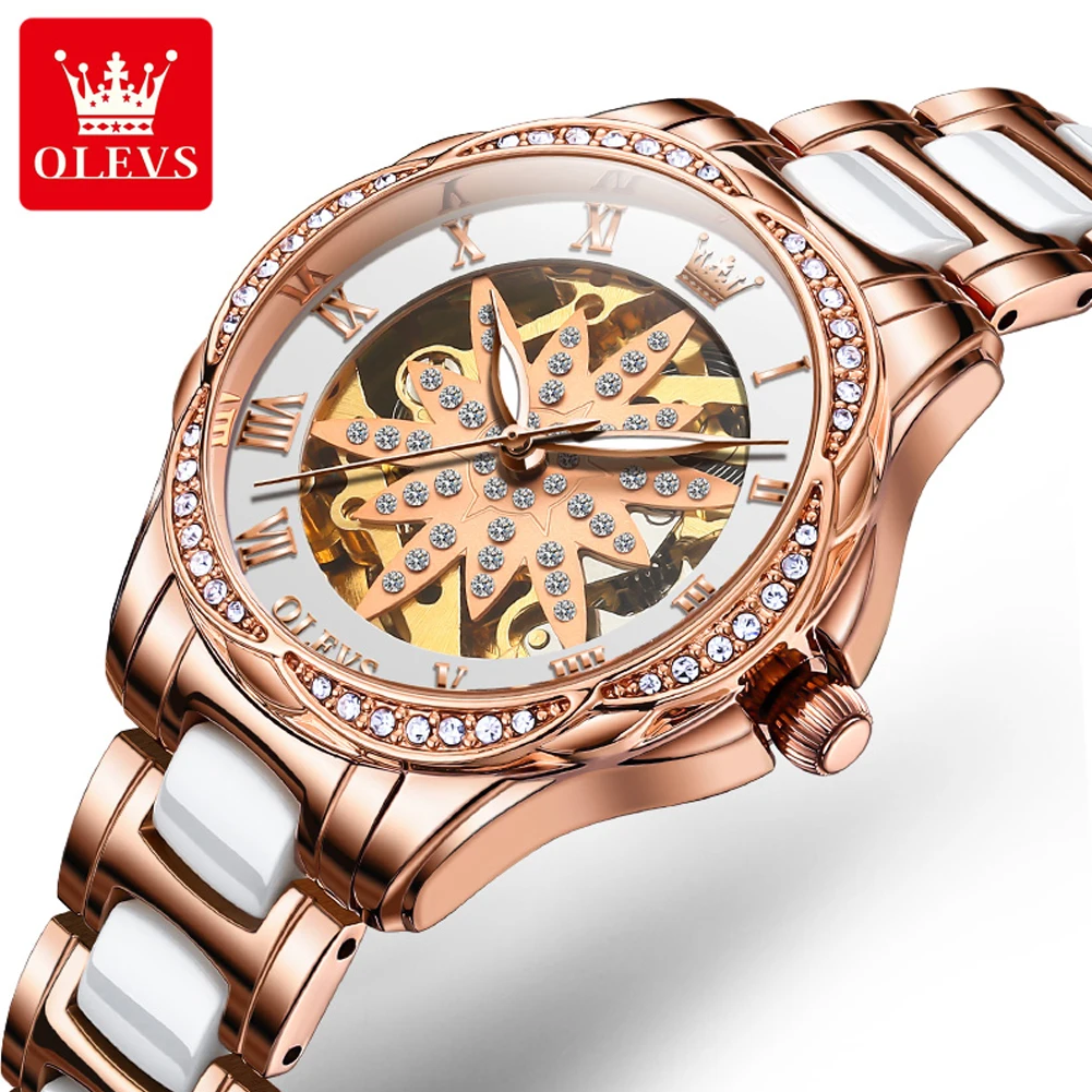 OLEVS 6681 Luxury Women Watch Fashion Diamond Female Watches Automatic Mechanical Watch Waterproof Stylish Ladies Clock
OLEVS 6681 Luxury Women Watch Fashion Diamond Female Watches Automatic Mechanical Watch Waterproof Stylish Ladies Clock