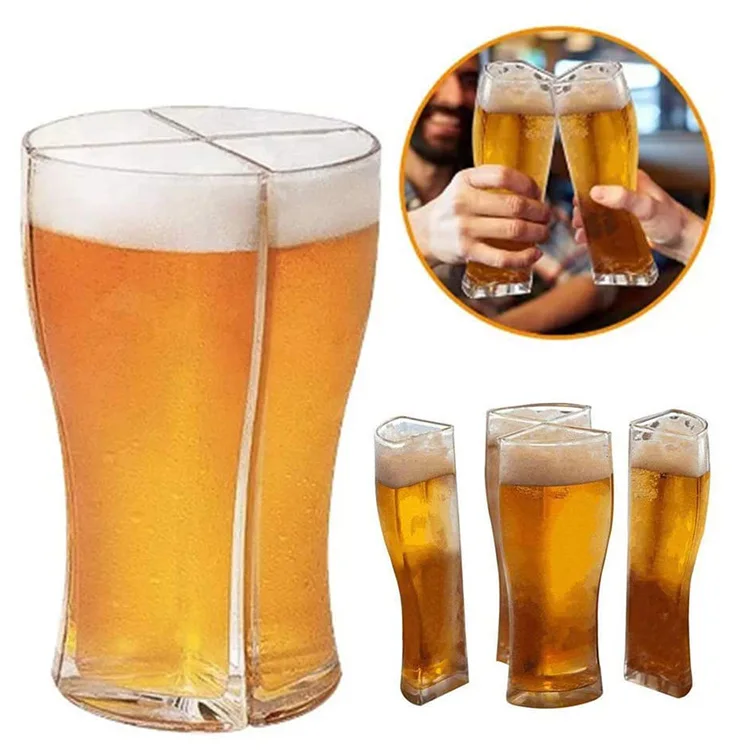Cross border new arrival beer cup Super Schooner 4 in 1 beer glass plastic non breakable creative glass
Cross border new arrival beer cup Super Schooner 4 in 1 beer glass plastic non breakable creative glass