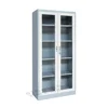 KD freestanding larder cupboard/glass display kitchen pantry cabinet cupboard design with five adjustable shelves for dubai