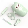 10mm mini kids scissors ABS baby tweezers children nail clippers infant nail file 4 in 1 suit Professional Nail Care Tools