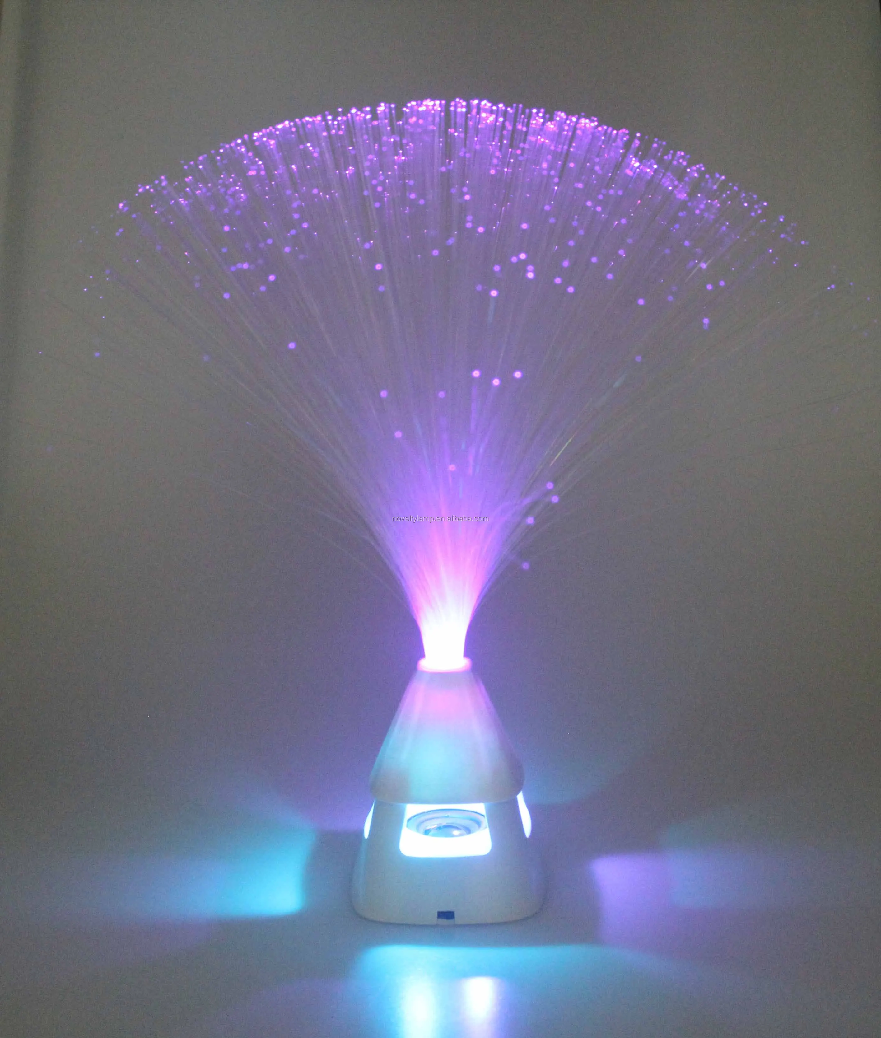novelty led color change fiber optic light with bluetooth