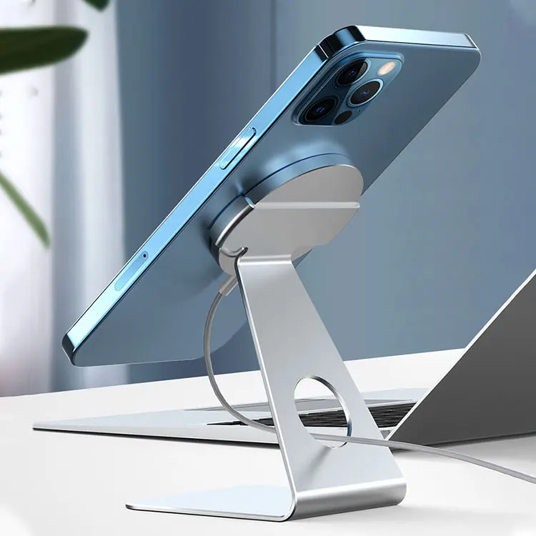 WiWU Desktop Stand for iPhone 12 Wireless Charger Stable Mobile Phone Holder for Magsafe Charging, Silver
WiWU Desktop Stand for iPhone 12 Wireless Charger Stable Mobile Phone Holder for Magsafe Charging, Silver