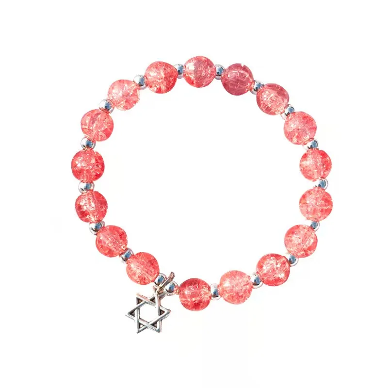 Six awn star pop crystal bracelet female candy color ground stand hot selling glass beads hand string wholesale
Six awn star pop crystal bracelet female candy color ground stand hot selling glass beads hand string wholesale