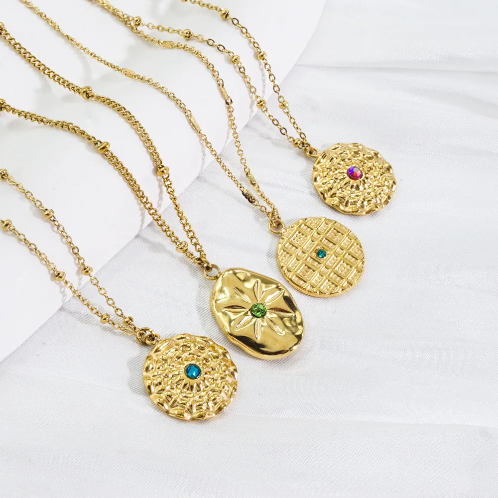Waterproof Fashion Jewelry Retro Style Stainless Steel 14K Gold Zircon Pendant Women Necklaces
Waterproof Fashion Jewelry Retro Style Stainless Steel 14K Gold Zircon Pendant Women Necklaces