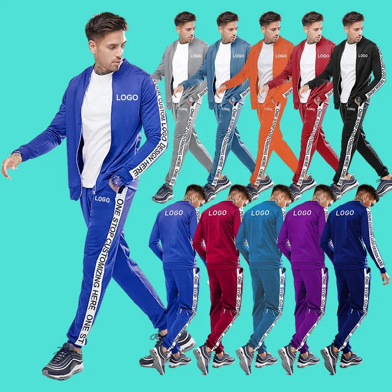 72h Fast Shipping High Quality Custom Printing Logo Slim Fitted Men Sport Gym Fitness Jogging Tracksuit Sweatsuit Set With Logo, Blue,black,red,dark or oem colors
72h Fast Shipping High Quality Custom Printing Logo Slim Fitted Men Sport Gym Fitness Jogging Tracksuit Sweatsuit Set With Logo, Blue,black,red,dark or oem colors
