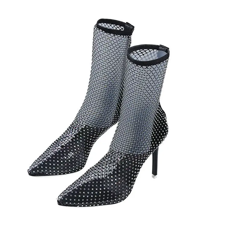 2021 New Arrivals Trendy Summer Rhinestones Fishing Net Hollow Sexy Nightclub Strap Ladies High Thin Heels Shoes Women's Sandals
2021 New Arrivals Trendy Summer Rhinestones Fishing Net Hollow Sexy Nightclub Strap Ladies High Thin Heels Shoes Women's Sandals