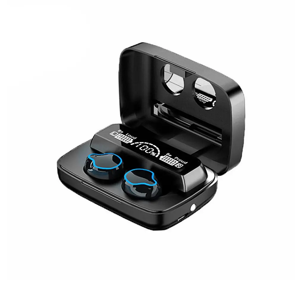 M9 Bluetooth Earbuds Earphone Wireless TWS with 2000mah Charger Case Waterproof Headset Flashlight Mirror for ios and Android, Black
M9 Bluetooth Earbuds Earphone Wireless TWS with 2000mah Charger Case Waterproof Headset Flashlight Mirror for ios and Android, Black