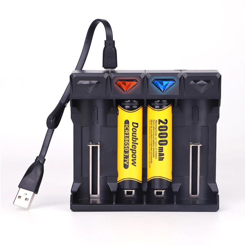 Doublepow UK41 4 Bay 18650 Smart Battery Charger Intelligent Li-ion USB Charger for Rechargeable Battery 26650 18650
Doublepow UK41 4 Bay 18650 Smart Battery Charger Intelligent Li-ion USB Charger for Rechargeable Battery 26650 18650