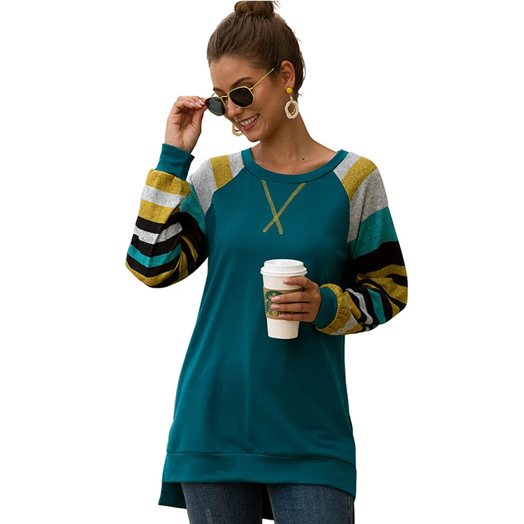 Autumn New Women Stripe Sleeve Shirt O-Neck Striped Women Long sleeve Casual T-shirts
Autumn New Women Stripe Sleeve Shirt O-Neck Striped Women Long sleeve Casual T-shirts