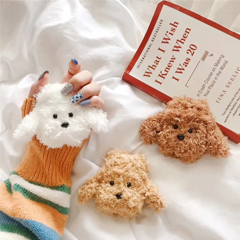 3D Lovely Cute Teddy Dog Plush Protective Case with Hook Case Silicon Cover For Airpod 1 2 3 Pro
3D Lovely Cute Teddy Dog Plush Protective Case with Hook Case Silicon Cover For Airpod 1 2 3 Pro