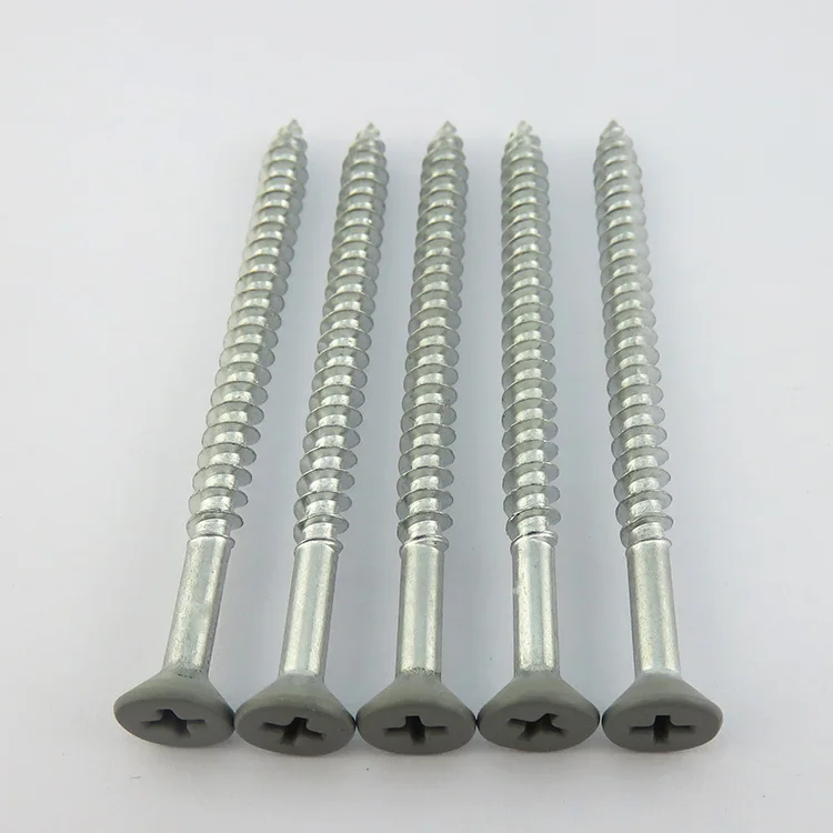 Coated Head White Zinc Plated Countersunk Wood Lag Screws Confirmate