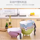 Multi-functional rotary drainage basket pp plastic double layer fruit basket for washing vegetables