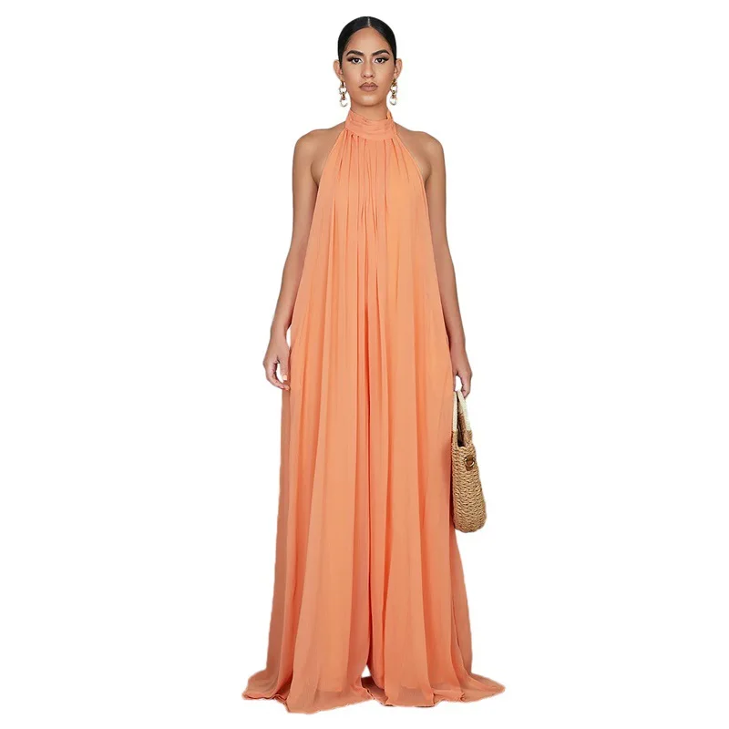 Halter Ladies Jumpsuits Sleeveless Backless Fashion Elegant Romper 2022 Spring Summer women wide leg jumpsuits
Halter Ladies Jumpsuits Sleeveless Backless Fashion Elegant Romper 2022 Spring Summer women wide leg jumpsuits