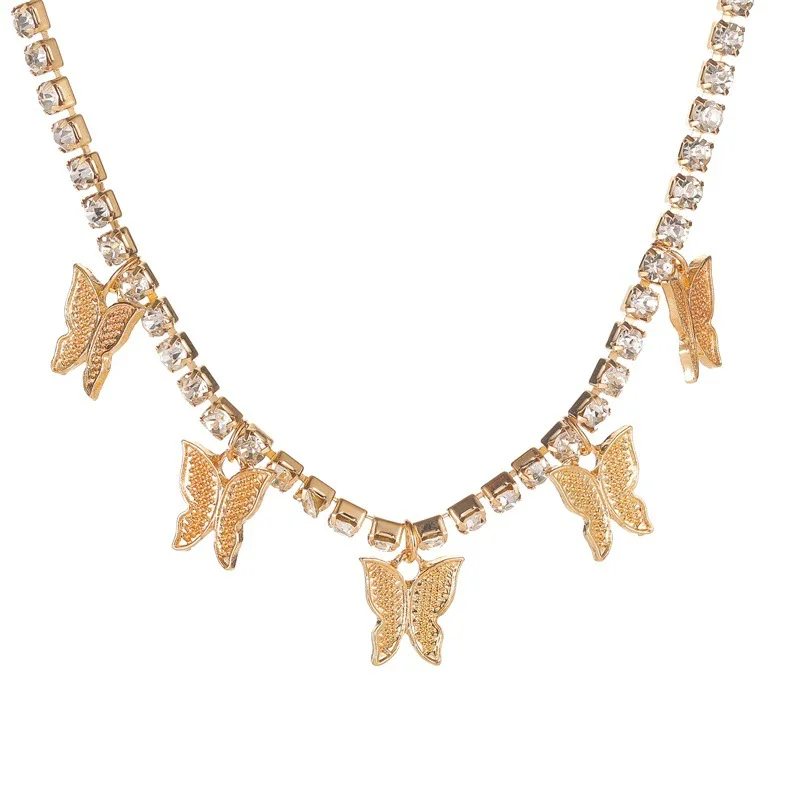 Cuban Butterfly Necklace Diamond Butterfly Pendant choker Pop Hip Hop Accessories jewelry, Gold
Cuban Butterfly Necklace Diamond Butterfly Pendant choker Pop Hip Hop Accessories jewelry, Gold
