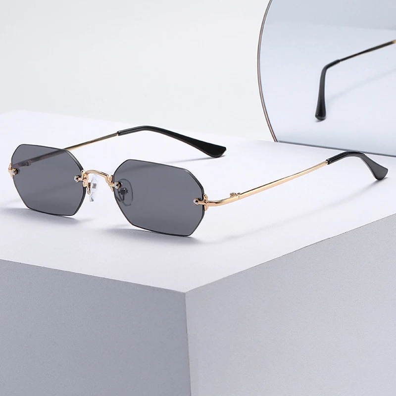 Rimless Rectangle Sunglasses Women UV400 Driving Sun Glasses Men Clear Color Summer Accessories Square Small Size
Rimless Rectangle Sunglasses Women UV400 Driving Sun Glasses Men Clear Color Summer Accessories Square Small Size