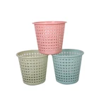 Eco friendly round indoor recycle garbage can plastic trash bin household dustbin for office