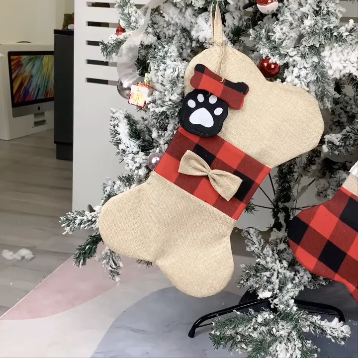 christmas stocking in bulk bone santa socks hanging decoration