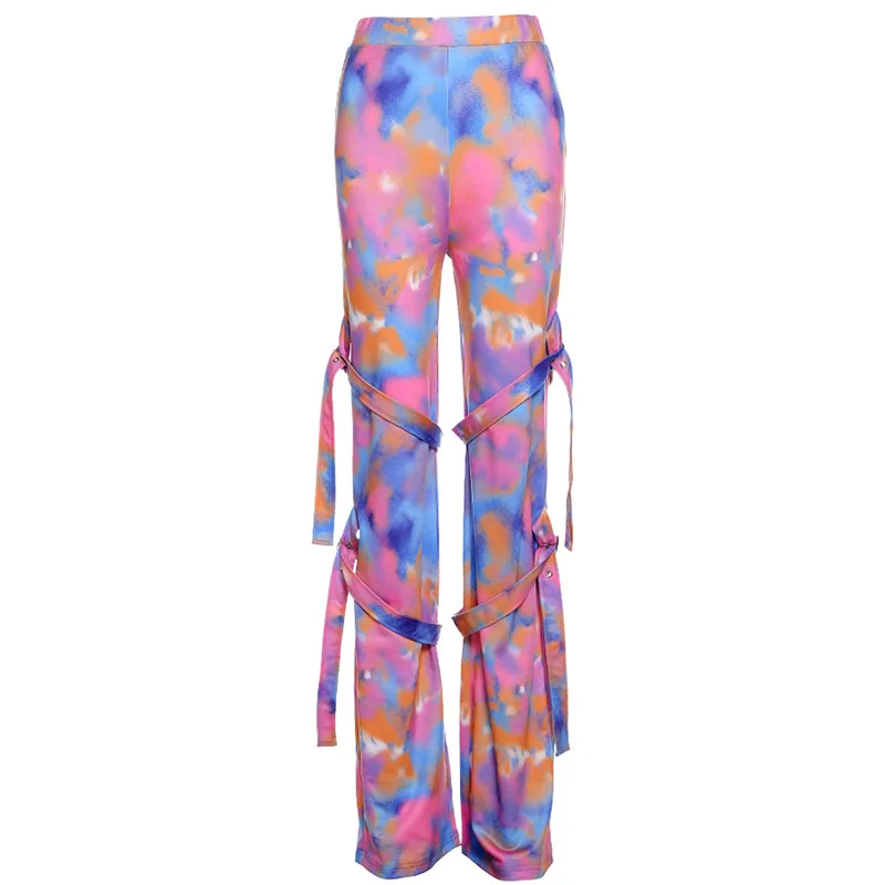 Streetwear High Waist Flare Tie Dye Printed Strap Sweat Winter Stacked Sweat Pants Women Cotton, As picture
Streetwear High Waist Flare Tie Dye Printed Strap Sweat Winter Stacked Sweat Pants Women Cotton, As picture