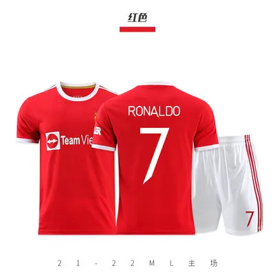 

Manchester united Fans Version Football Jersey Custom Names And Numbers Ronaldo 7# Away Football Uniform Thai Quality Soccer Jer