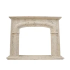 Ivory Italian Stone Carve Fireplace Mantel French Surrounds