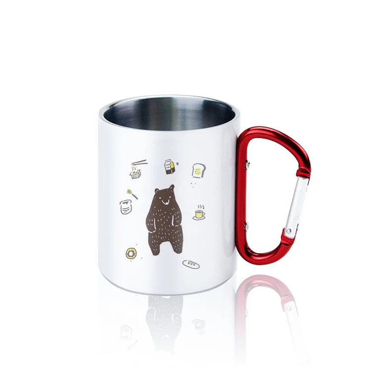 Promotional stainless steel insulation coffee cup with carabiner handle stainless steel climbing cup can be blank sublimation, Customized color
Promotional stainless steel insulation coffee cup with carabiner handle stainless steel climbing cup can be blank sublimation, Customized color