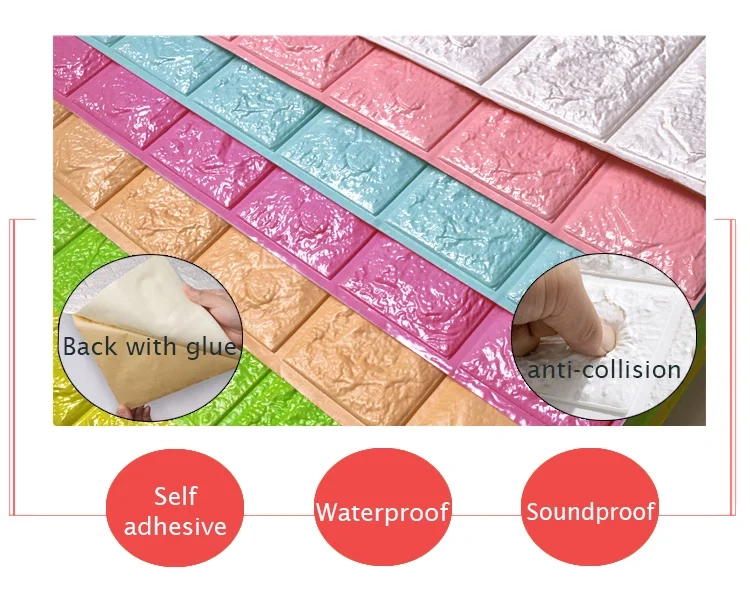 Wall Panel Decoration Peel and Stick 3D Wall Panels for Interior Wall Decor White Brick Wallpaper 3d Foam