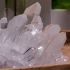 SEMI Nice Natural Mineral Cluster Raw Clear White Quartz Sparkly Cluster