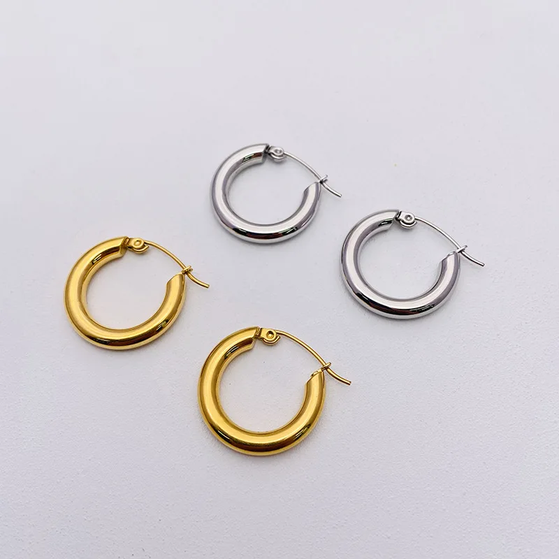 Vintage Fashion Gold Plated Stainless Steel Hoop Earrings Titanium Steel Minimal Women Clip on Hoop Earrings Party Wedding
Vintage Fashion Gold Plated Stainless Steel Hoop Earrings Titanium Steel Minimal Women Clip on Hoop Earrings Party Wedding