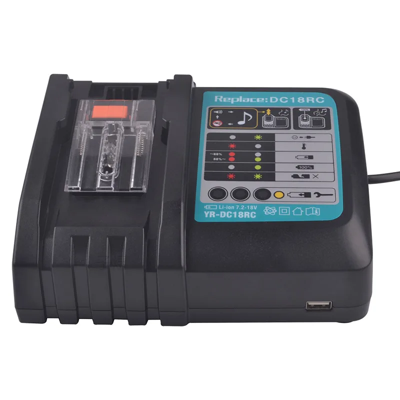 Reliable Rapid Power Tools Li-ion 18v Drill Battery Charger 14.4volt-18volt For Makita BL1820 BL1820b BL1825 BL1830 BL1830b
Reliable Rapid Power Tools Li-ion 18v Drill Battery Charger 14.4volt-18volt For Makita BL1820 BL1820b BL1825 BL1830 BL1830b