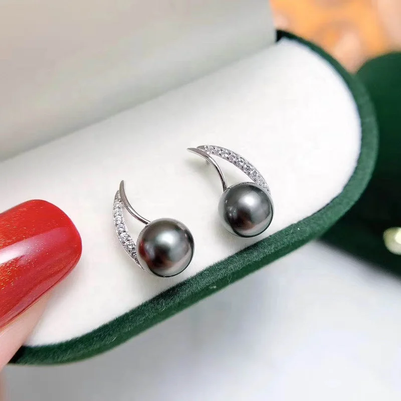 8-10mm Real Natural tahiti pearl earring s925 sterling silver ear stud for women Natural pearl jewelry earring
8-10mm Real Natural tahiti pearl earring s925 sterling silver ear stud for women Natural pearl jewelry earring