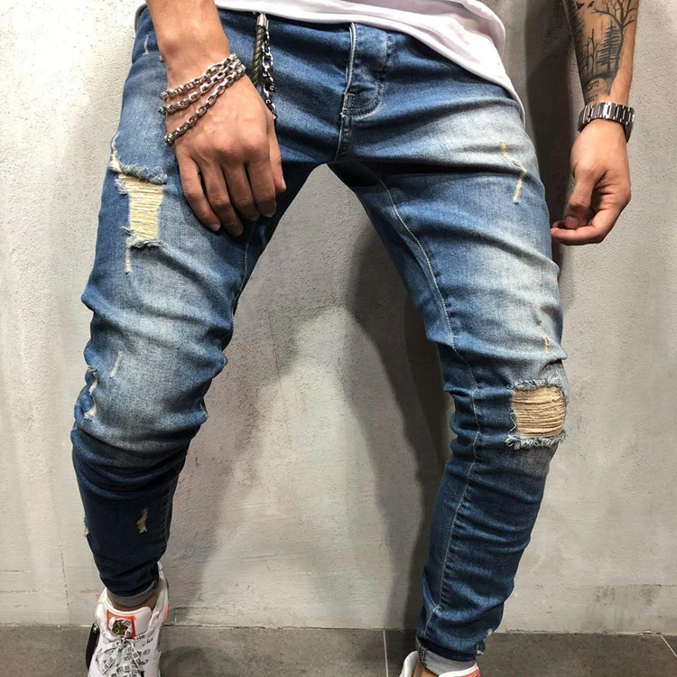 Men's Ripped Feet Ripped Denim Trousers Pants Men Skinny Fashion Jeans Pants Men s Jeans
Men's Ripped Feet Ripped Denim Trousers Pants Men Skinny Fashion Jeans Pants Men s Jeans
