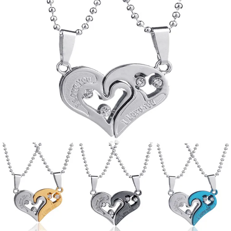 Heart-to-heart couple necklace titanium steel pendants fashion men and women pendants one pair price, Picture shows
Heart-to-heart couple necklace titanium steel pendants fashion men and women pendants one pair price, Picture shows
