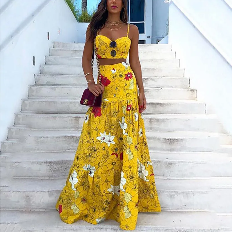 Traditional Pattern Golden Embroidery Floral Corset Holiday 2 Piece Casual Maxi Evening Dresses Women, As the picture shows
Traditional Pattern Golden Embroidery Floral Corset Holiday 2 Piece Casual Maxi Evening Dresses Women, As the picture shows
