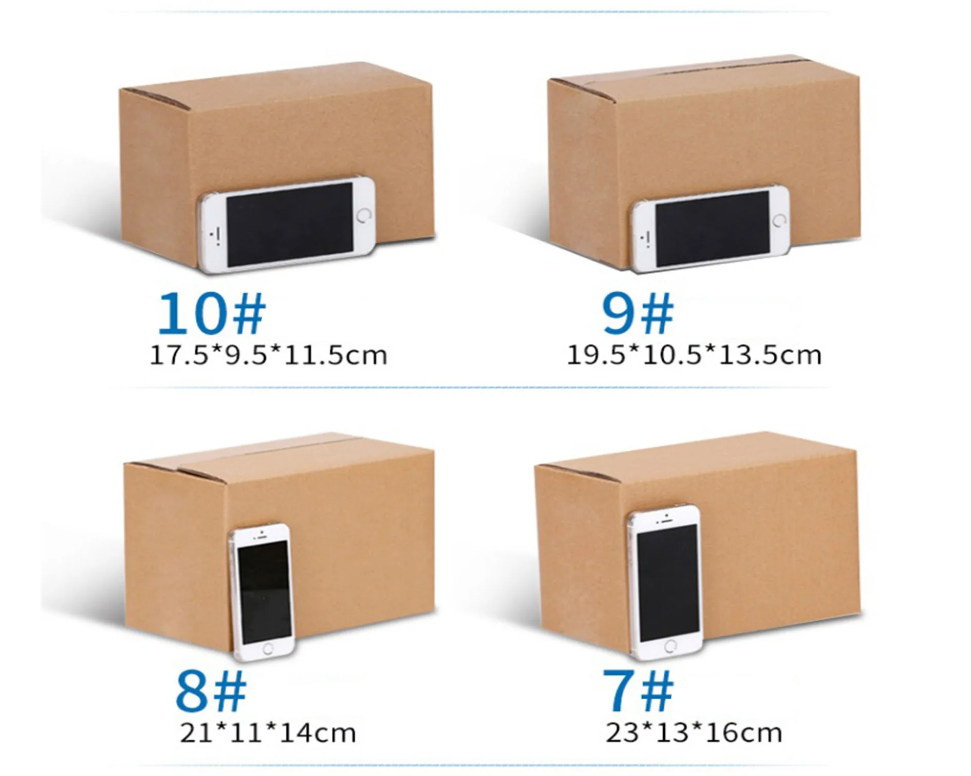 ready to ship standard size corrugated cardboard carton for