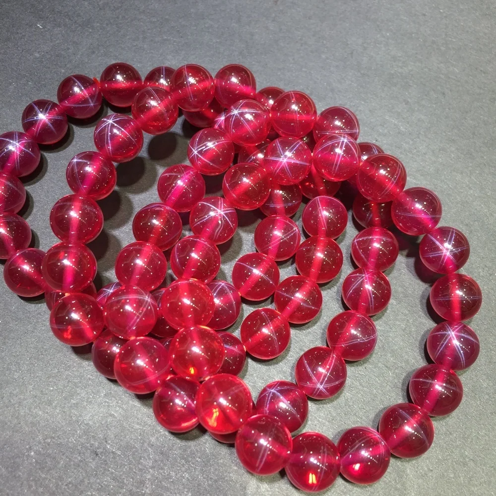 Loose Red Sapphire Beads Six Star Line Ruby Sapphire for Bracelet Cabochon Ruby Stone
Loose Red Sapphire Beads Six Star Line Ruby Sapphire for Bracelet Cabochon Ruby Stone
