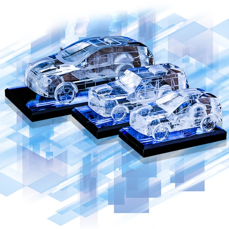 2019 custom made model cars elegant craft glass car model engraved crystal model car