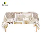 Newly love hearts shape printed polyester table cloth tovaglia for party decoration