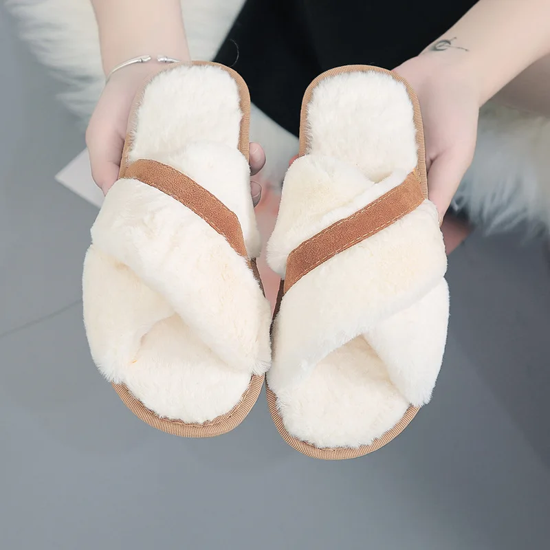 Faux Fur Slide Vegan Slippers Open Toe Fluffy House Indoor Slides Women Winter Slippers
Faux Fur Slide Vegan Slippers Open Toe Fluffy House Indoor Slides Women Winter Slippers