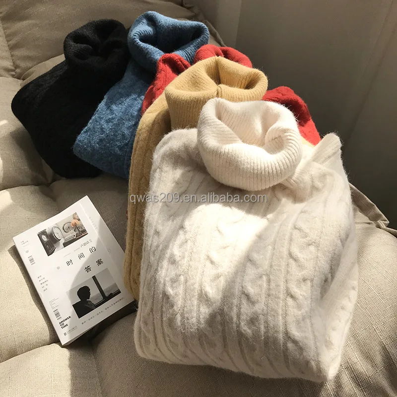 Women's sweaters Winter Ladies Loose Wool Knitted Turtleneck Jumpers Cashmere Sweater For Women
Women's sweaters Winter Ladies Loose Wool Knitted Turtleneck Jumpers Cashmere Sweater For Women