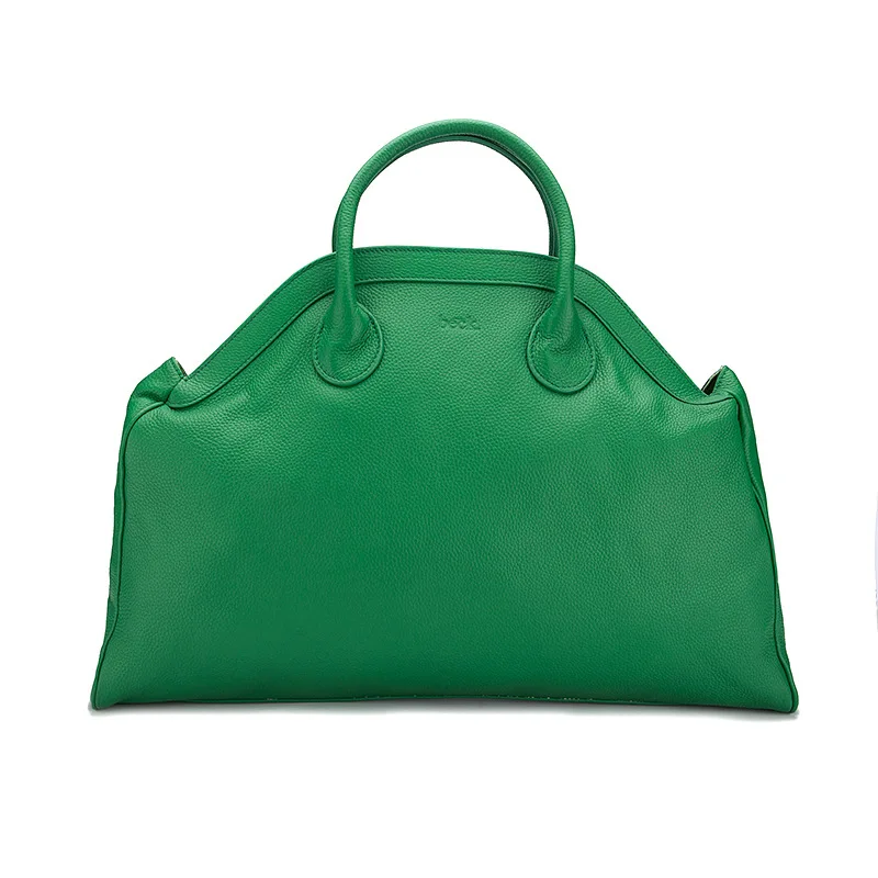 Leather Lady'S Bags Fashion Lady's First Layer Cowhide Genuine Leather Handbags Luxury Large Capacity Bags, Green 
Leather Lady'S Bags Fashion Lady's First Layer Cowhide Genuine Leather Handbags Luxury Large Capacity Bags, Green