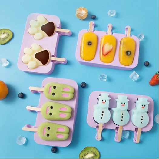 LOVE'N LV565I self-made cartoon ice cream popsicle stick mold DIY new manual 3-connected silicone ice mold cream with cover
LOVE'N LV565I self-made cartoon ice cream popsicle stick mold DIY new manual 3-connected silicone ice mold cream with cover