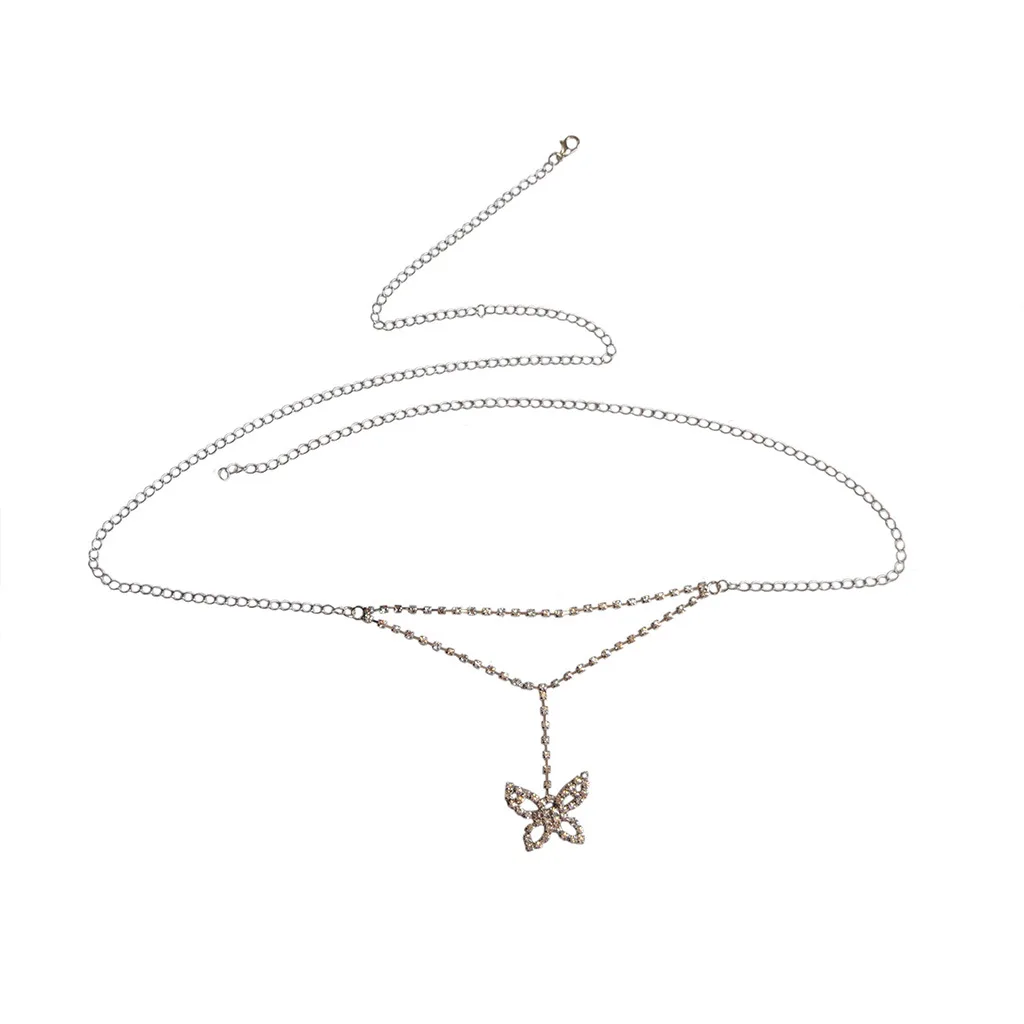 Wholesale Custom Gold Plating Crystal Butterfly Waist Beads Belly Chain Women Designers Fine Body Jewelry, Gold/silver
Wholesale Custom Gold Plating Crystal Butterfly Waist Beads Belly Chain Women Designers Fine Body Jewelry, Gold/silver